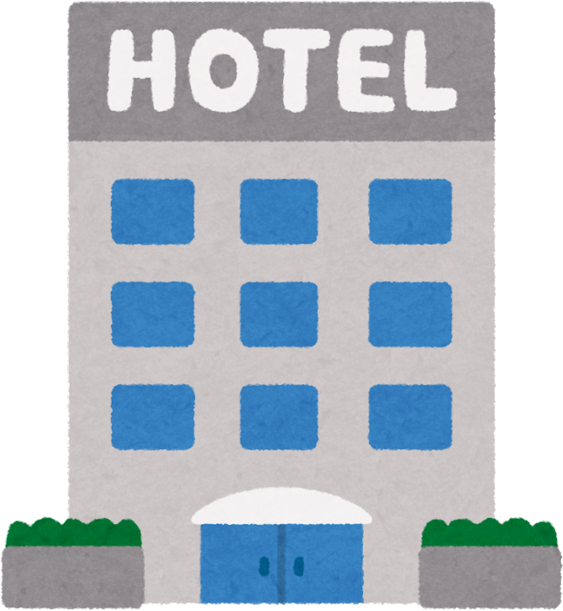 Illustration of a Small Three-Story Hotel